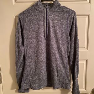 Nike Dri Fit 1/4 ZIP Pullover Heather Blue